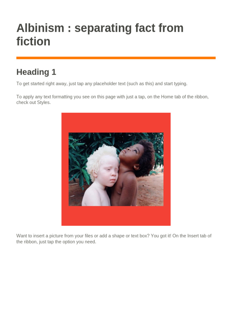 Albinism: Myths vs. Facts | PDF
