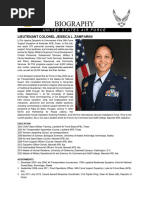 USAF Bio Template PDF Defence Ministries Military
