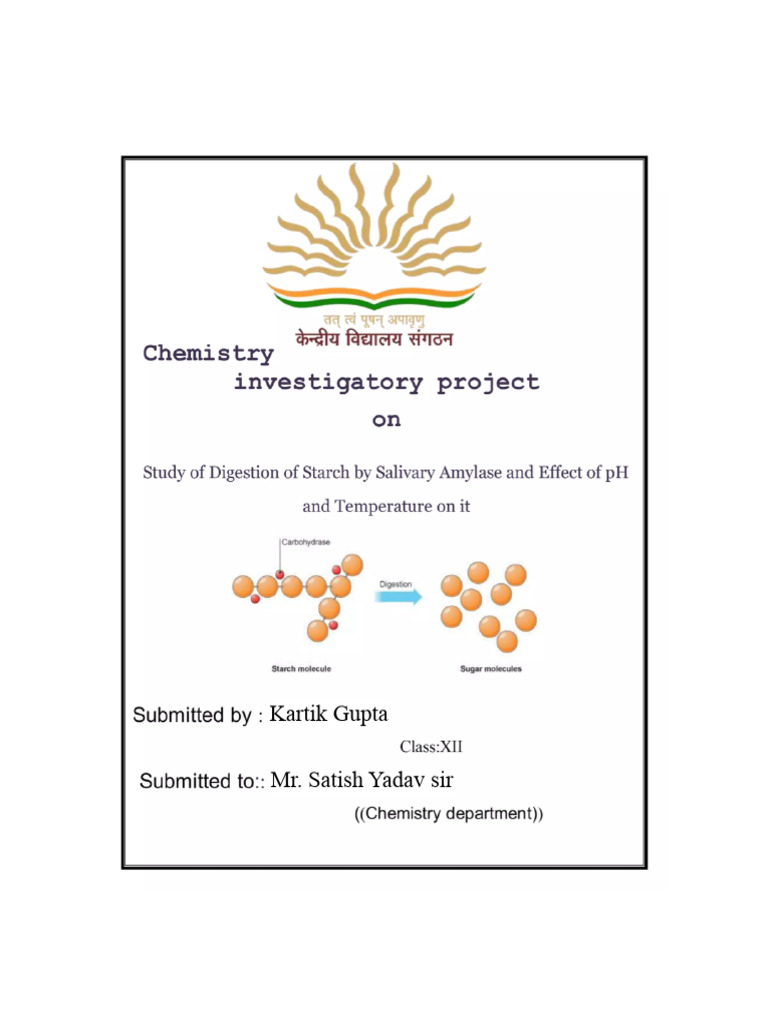 Chemistry Investigatory Project | PDF