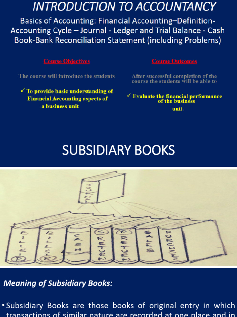 Overview of Subsidiary Books in Accounting | PDF | Debits And Credits ...