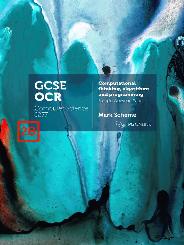 J277-02 Computational Thinking Paper 2B - Answers | PDF | Computer ...