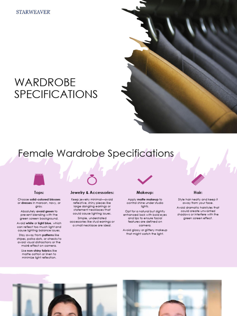 Wardrobe Specifications - Starweaver-2 | PDF | Color | Lighting