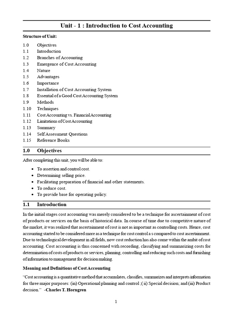 Introduction to Cost Accounting Basics | PDF | Cost Accounting | Expense