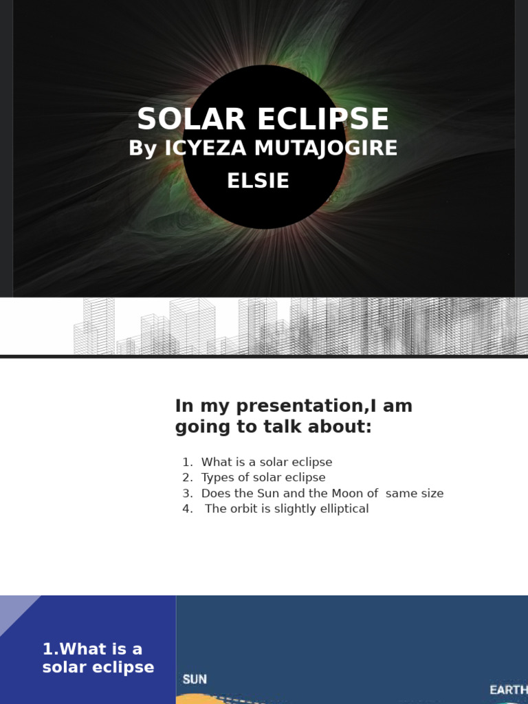 Solar Eclipse by Icyeza Mutajogire Elsie | PDF | Solar Eclipse | Sun