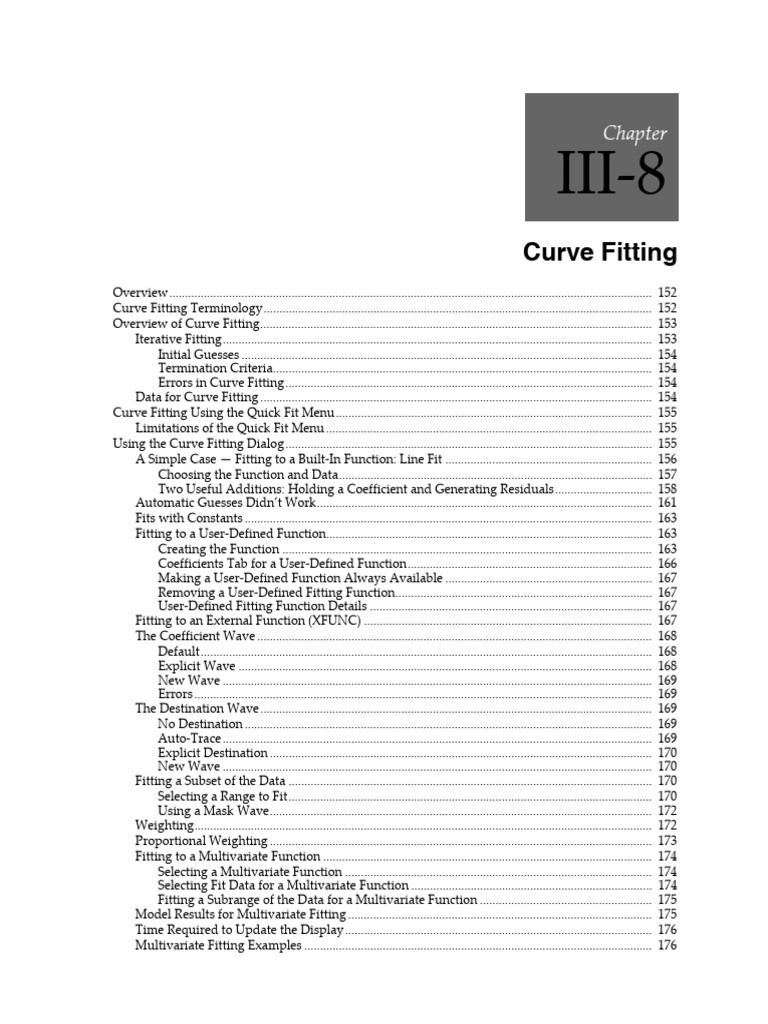 Curve Fitting Techniques and Methods | PDF | Errors And Residuals ...