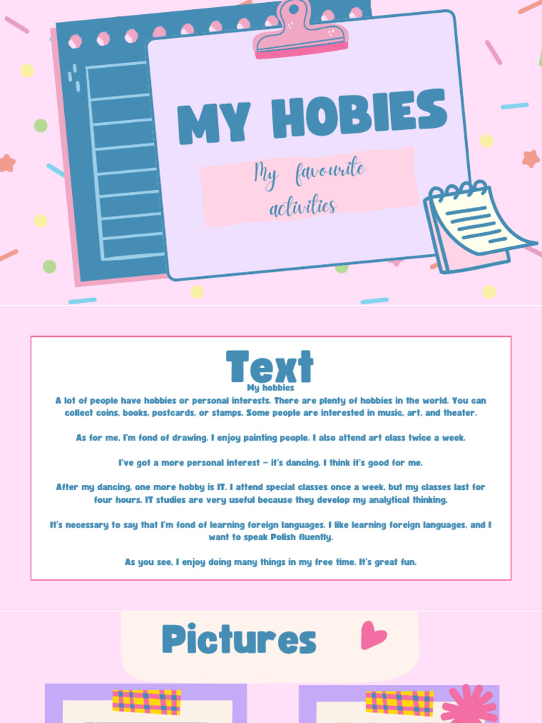 My Favorite Hobbies and Interests | PDF