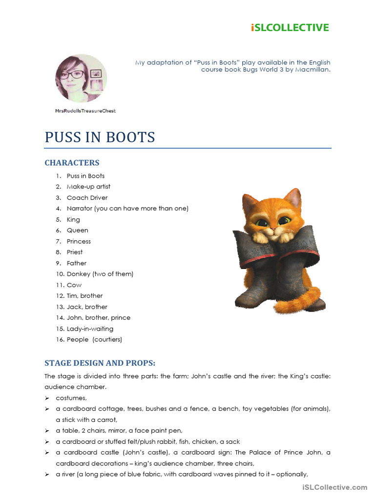 Puss in Boots Play Script | PDF