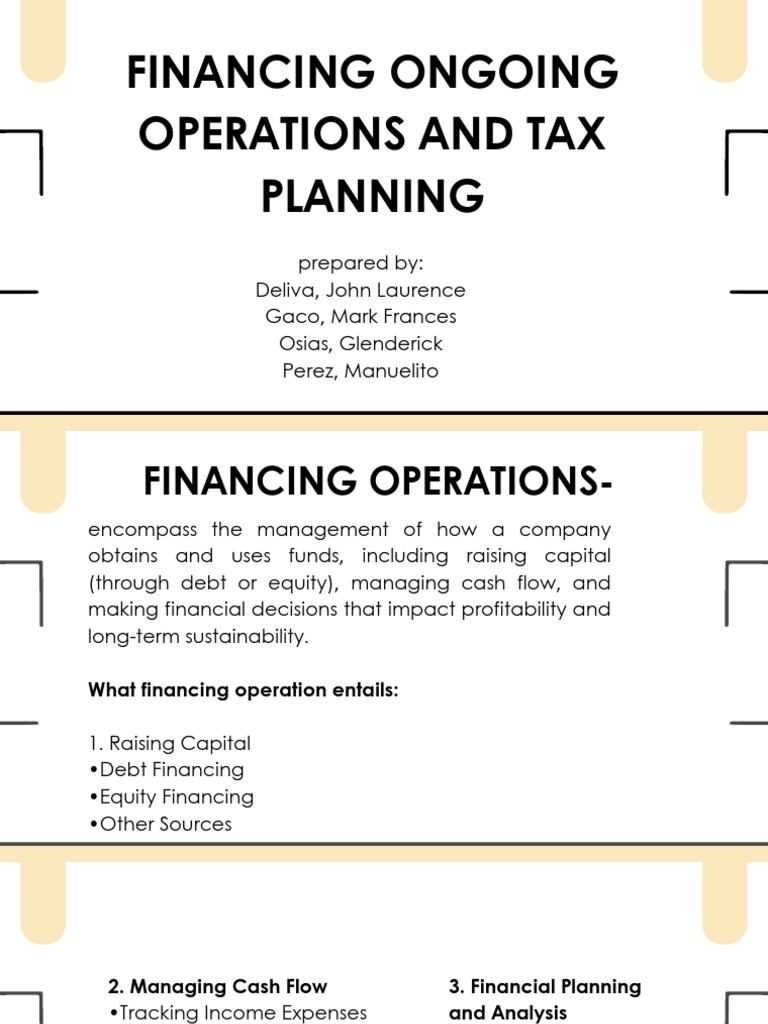 Financing Ongoing Operations Strategies | PDF | Dividend | Expense