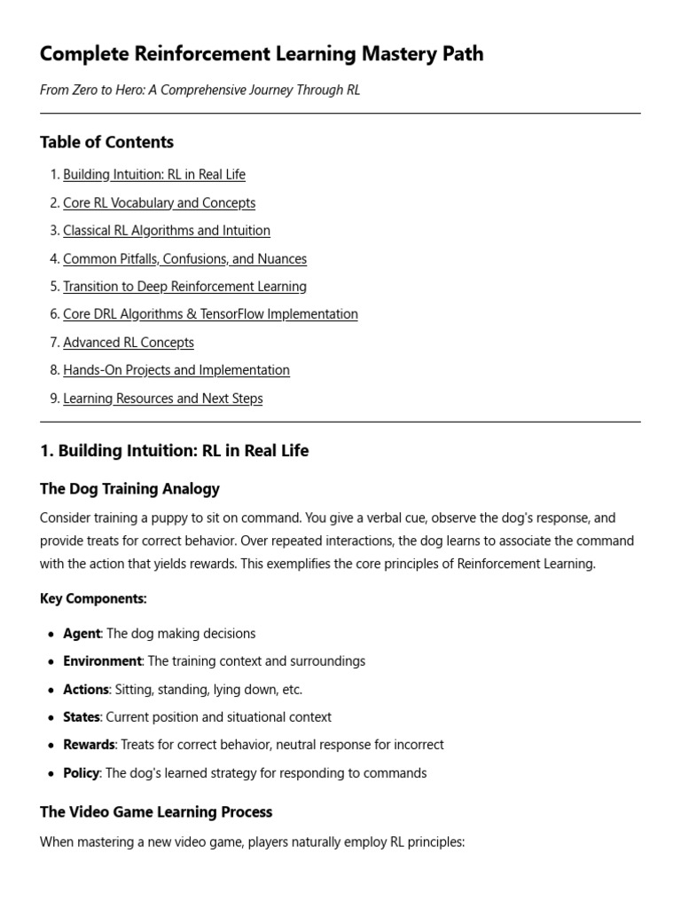 Deep Reinforcement Learning Guide | PDF | Applied Mathematics ...