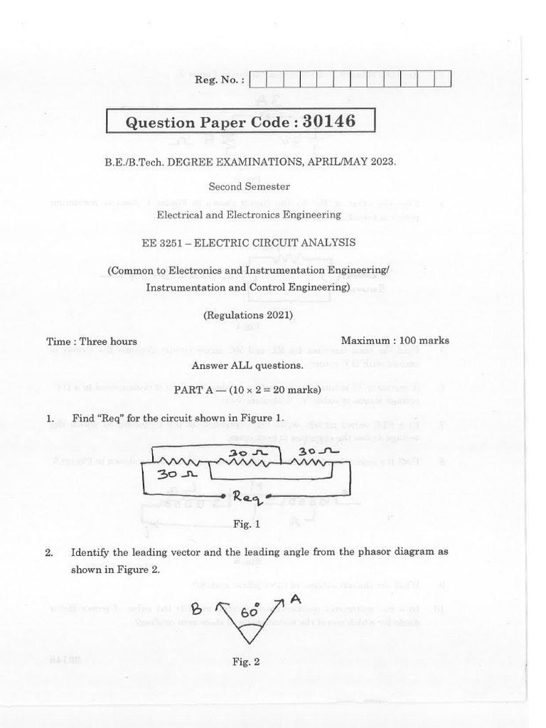 EE3251 Circuit Theory Resources | PDF | Electrical Network | Resonance