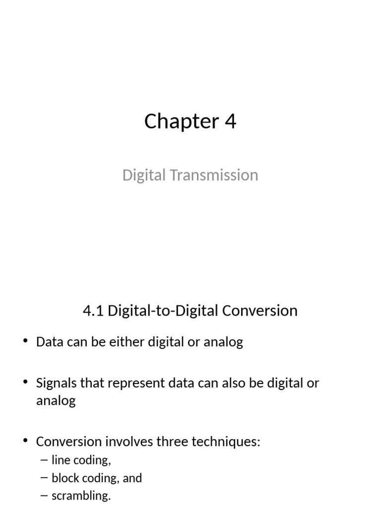 Chapter 4 Digital Transmission | PDF | Sampling (Signal Processing ...