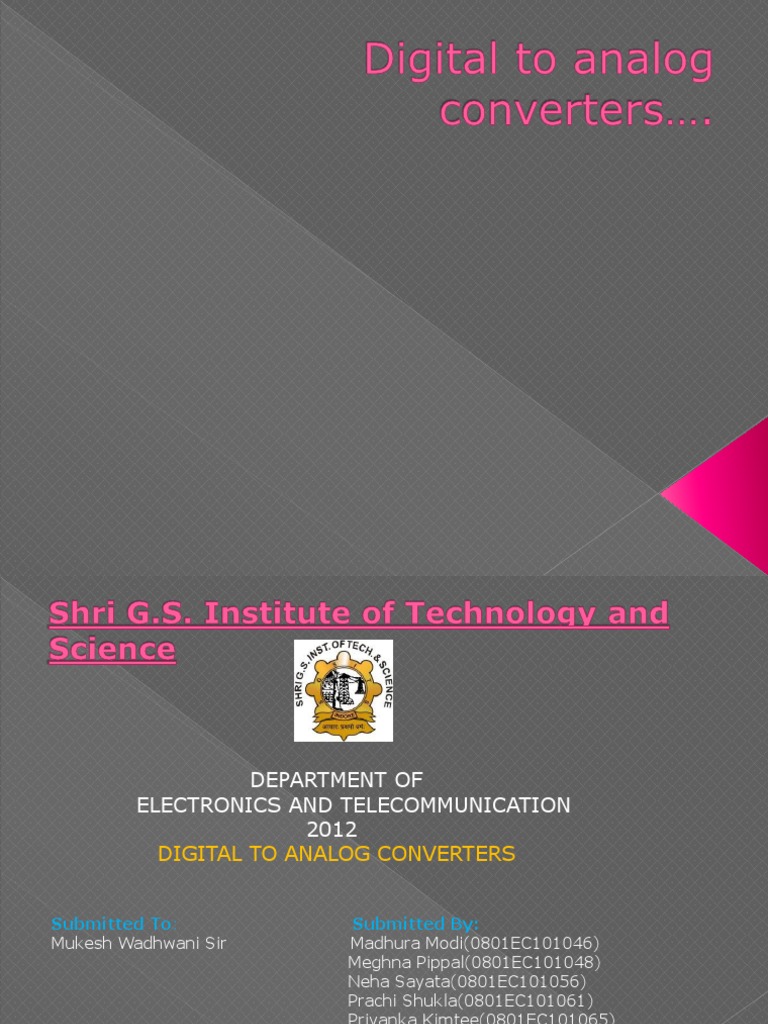 Digital to Analog Converters Overview | PDF | Digital To Analog ...