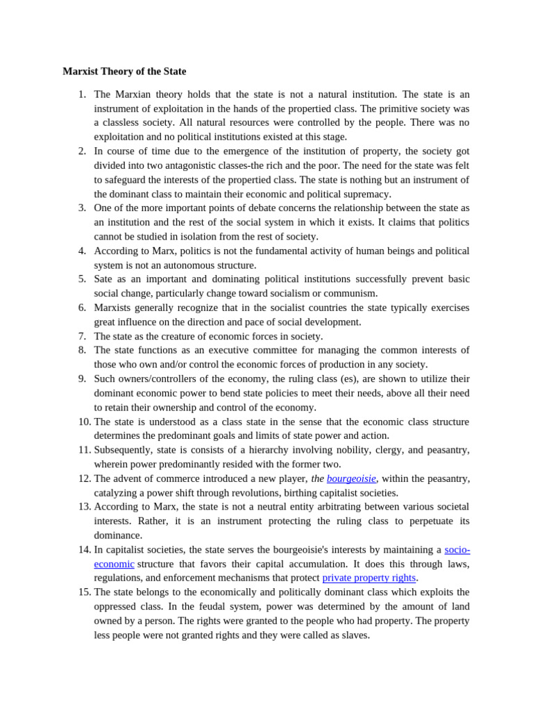 Marxist Theory of The State | PDF | Neo Marxism | Marxism