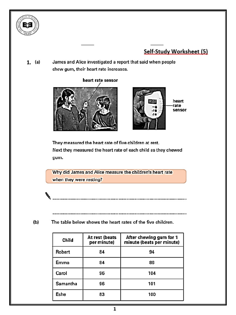 Yr+6+Science+Self Study+Worksheet+ (W10) 2 | PDF