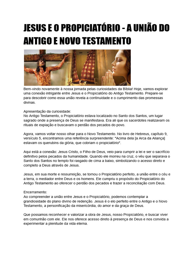 O Que Significa Propiciação | PDF