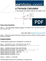 Distance Formula Calculator