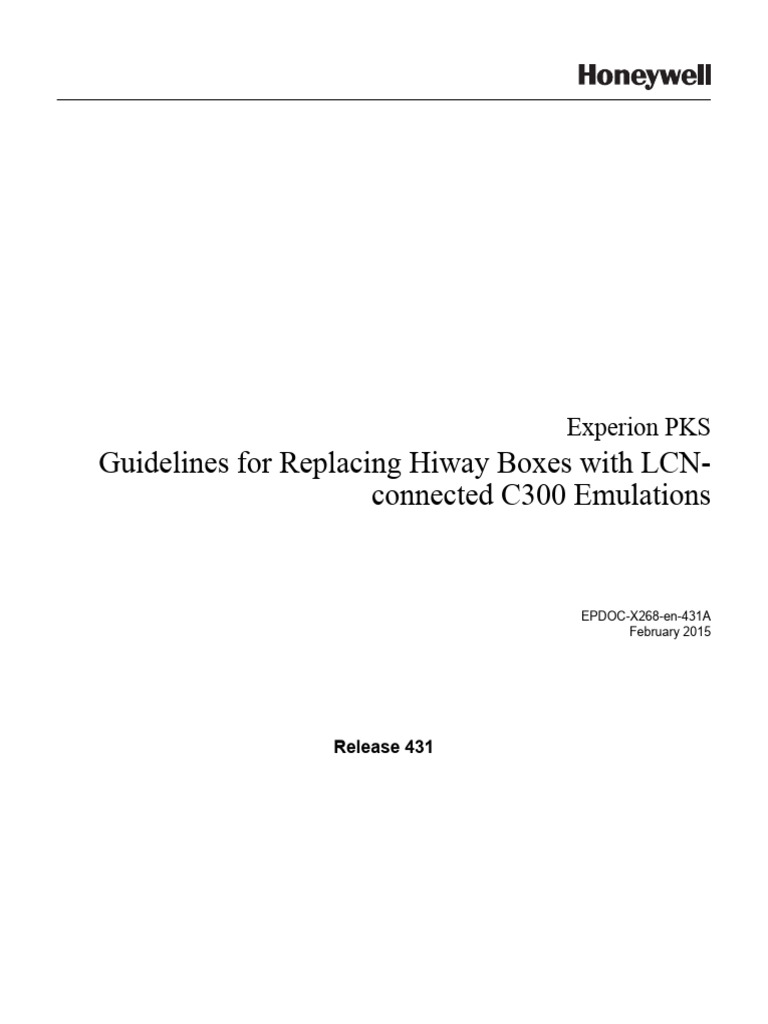 Replace Hiway Boxes with C300 Emulations | PDF | Network Topology ...