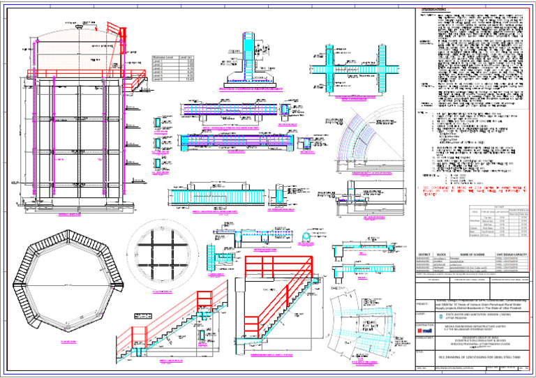 RCC Details for 300KL Steel Tank | PDF | Structural Engineering