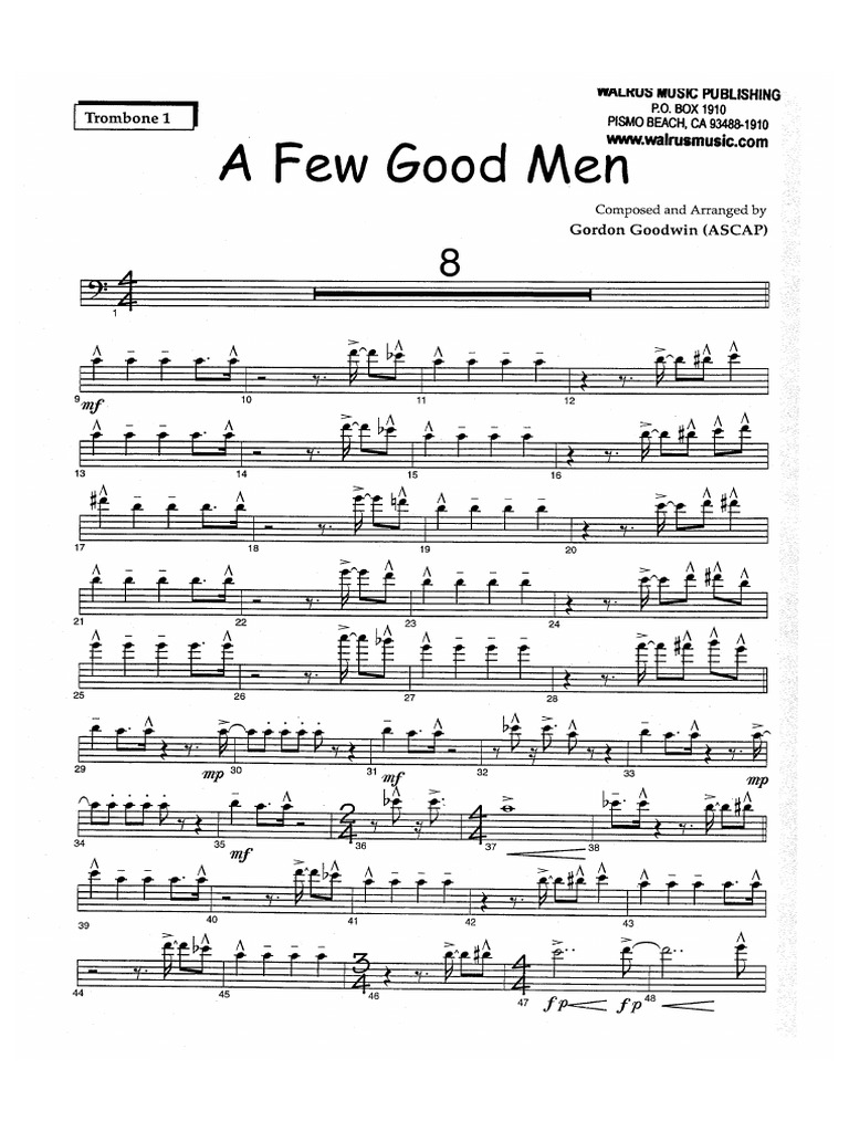 A Few Good Men Gordon Goodwin TB 1 2 PDF