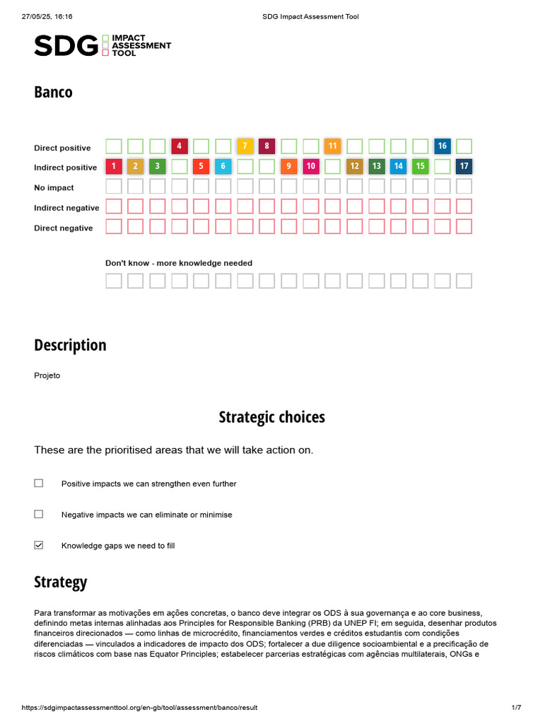 Sdg Impact Assessment Tool Pdf Economic Development Natural
