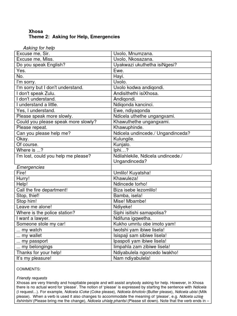 how to write an email in xhosa examples
