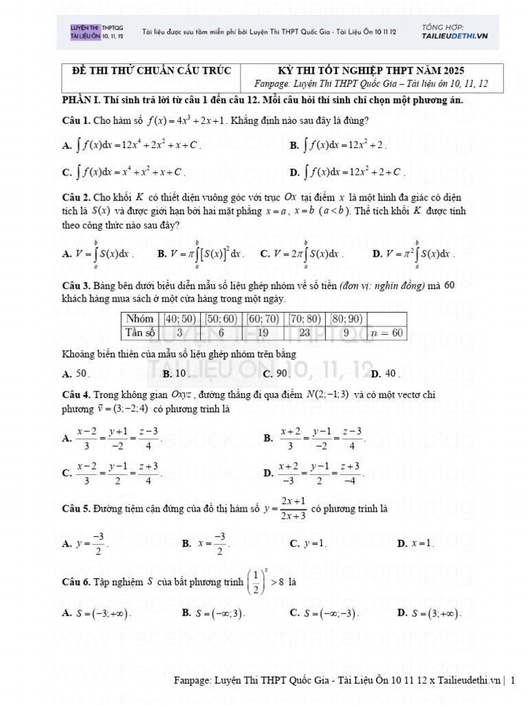 Toán 1 | PDF