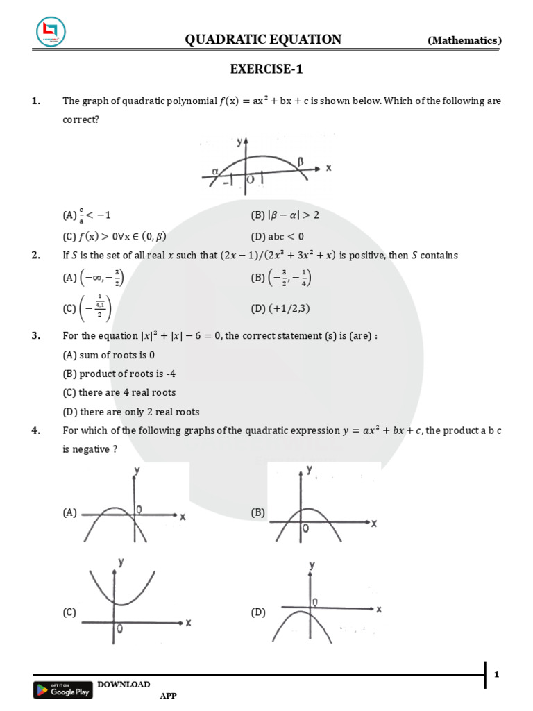 Quadratic Equations and Solutions | PDF | Equations | Quadratic Equation