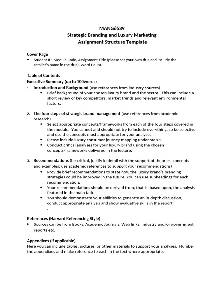 MANG6539 Individual Assignment Structure Template | PDF