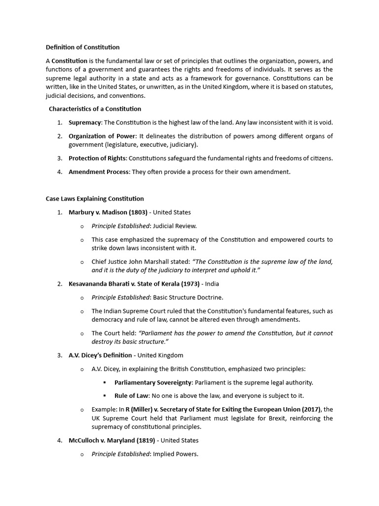 Understanding Constitutions and Their Functions | PDF | Constitution ...