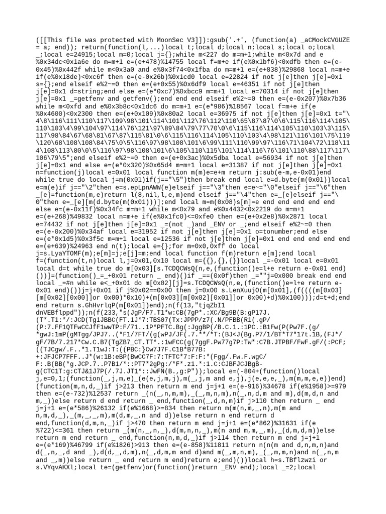 MoonSec V3 Protection Script | PDF