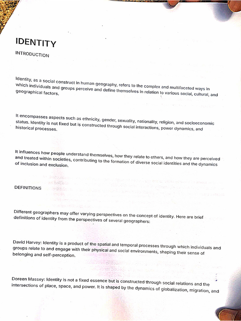 Identity 2 | PDF | Identity (Social Science) | Gender