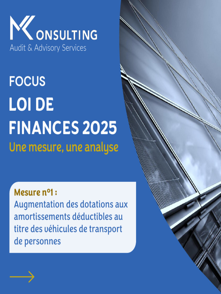 Loi de Finances 2025 : Amortissements véhicules | PDF