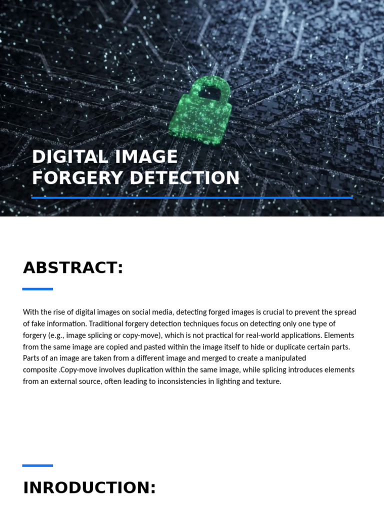 Digital Image Forgery Detection Techniques | PDF | Authentication | Image