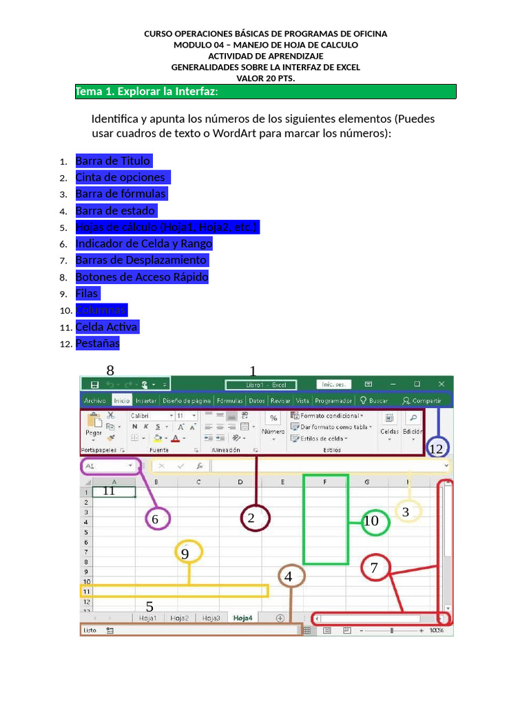 Tarea de Excel Llena | PDF | Microsoft Excel | Hoja de cálculo
