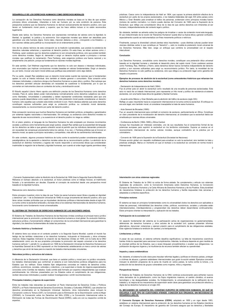 Nuevos DDHH | PDF | Derechos humanos | Convenio europeo de derechos humanos