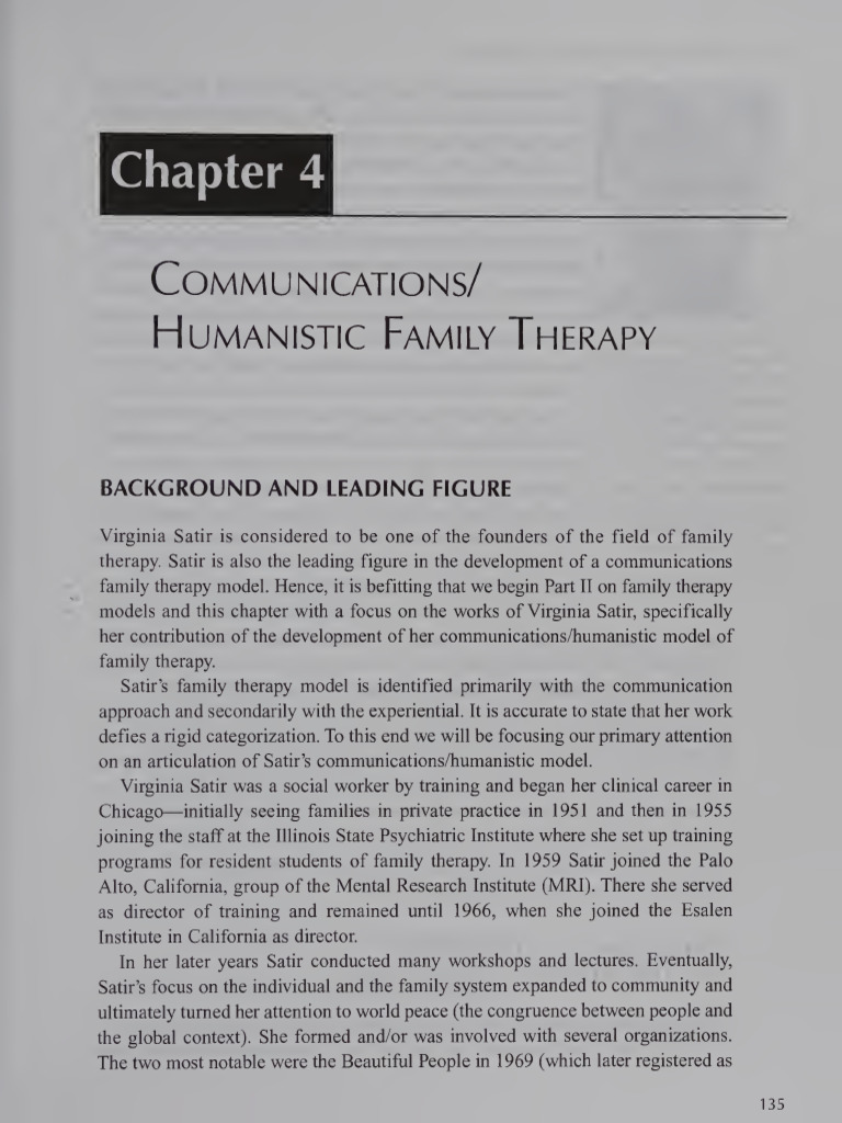 Virginia Satir's Humanistic Therapy Model | PDF | Self Esteem ...