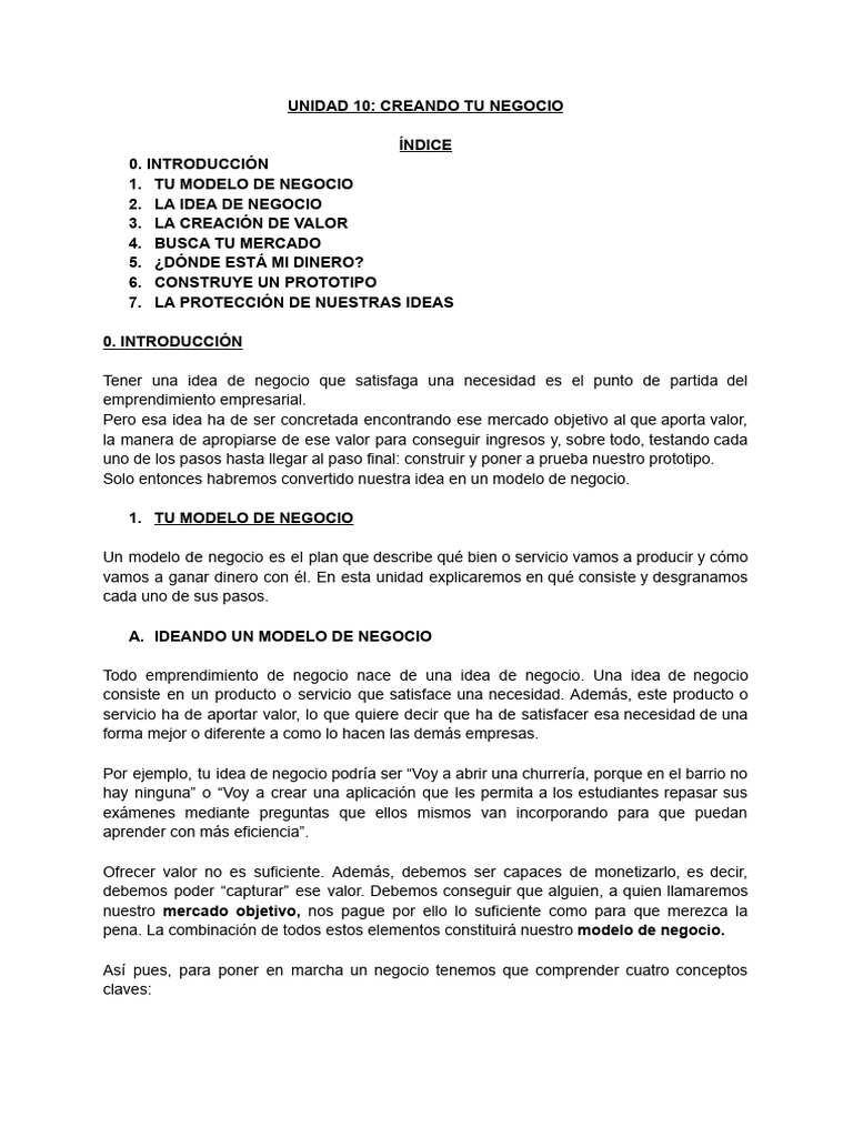 Cómo Crear un Modelo de Negocio Exitoso | PDF | Segmentación de mercado ...