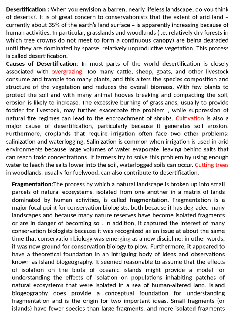 Causes and Effects of Desertification | PDF | Soil | Habitat Destruction