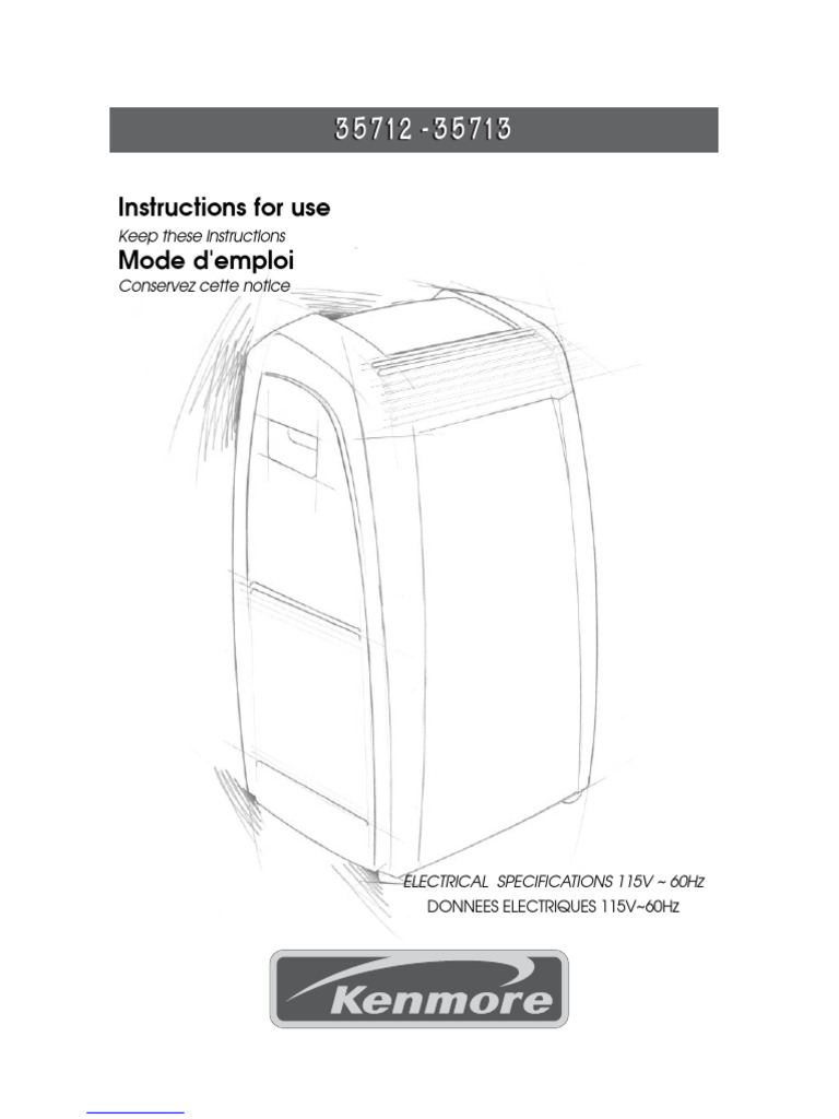 Portable Air Conditioner User Manual | PDF | Air Conditioning ...
