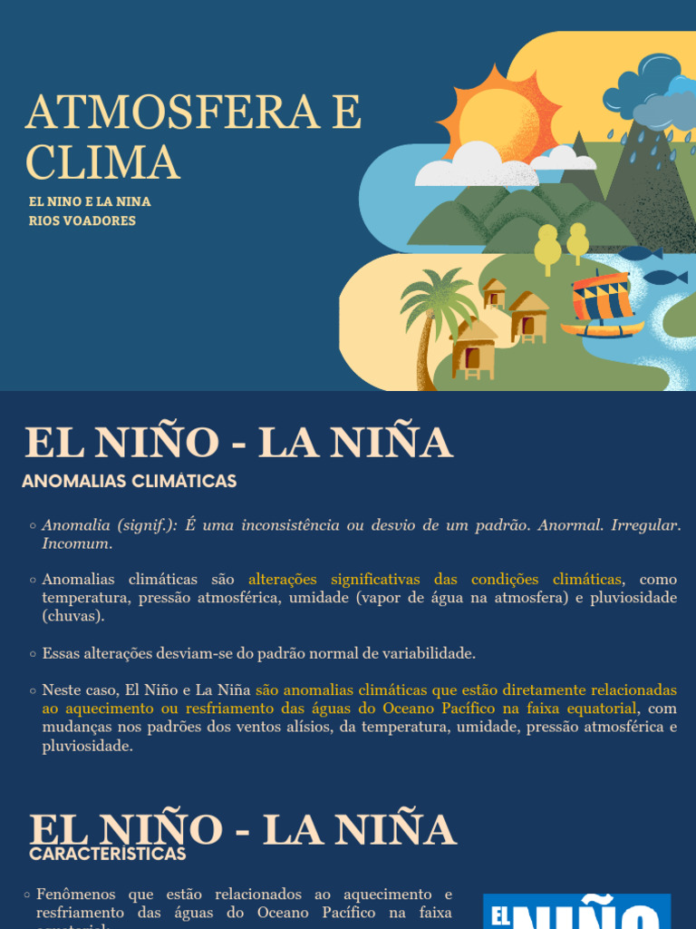 El Niño e La Niña: Impactos Climáticos | PDF | Chuva | Seca