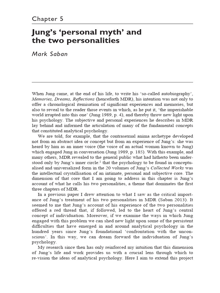 Jung's Personal Myth and Dual Personalities | PDF | Carl Jung | Sigmund ...