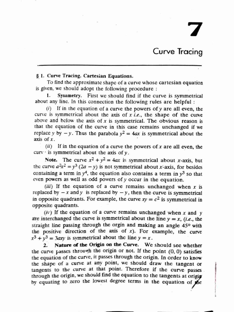 Curve Tracing | PDF
