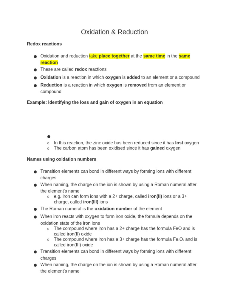Understanding Redox Reactions | PDF | Redox | Chlorine