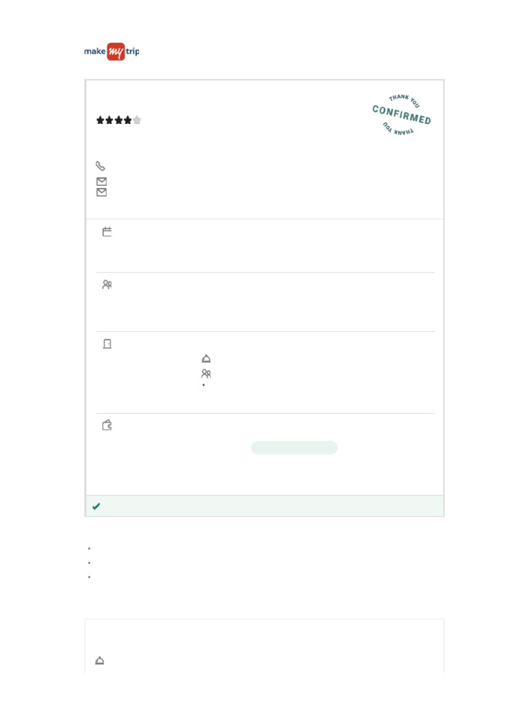 Booking Confirmation Voucher19 | PDF | Credit Card | Debit Card