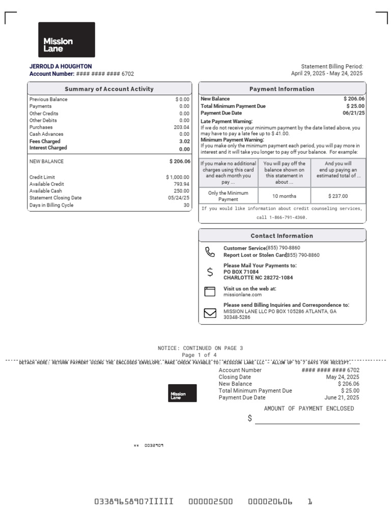 Statement 03389658907 1JGySIs1Z8 | PDF | Credit Card | Cheque