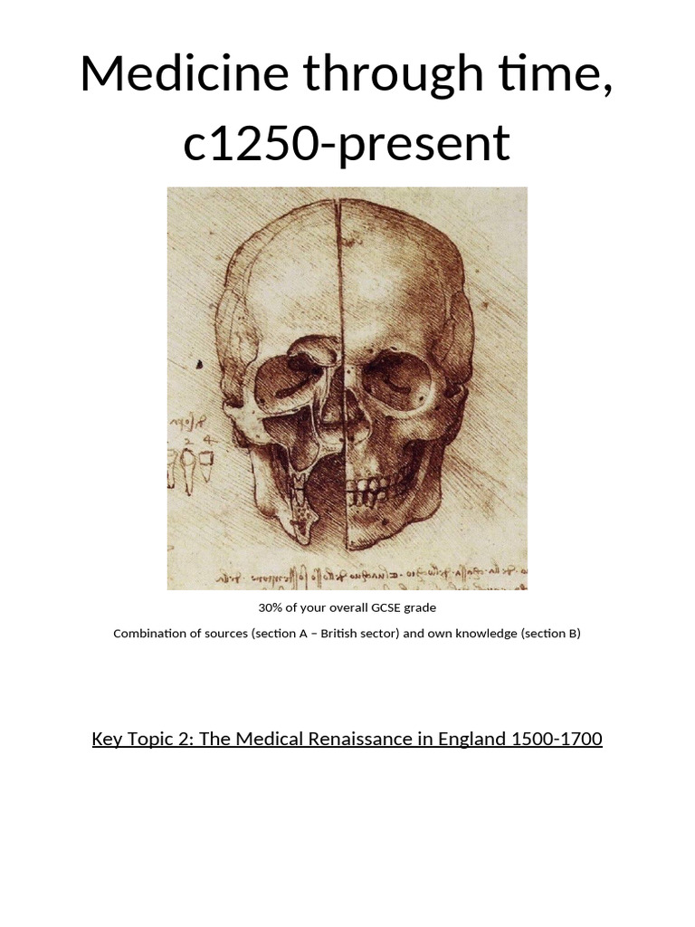 Medical Renaissance: Disease Ideas 1500-1700 | PDF | Medicine | Vein