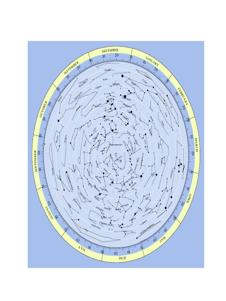 Star Constellations Planisphere Guide | PDF | Stellar Groupings | Sky ...