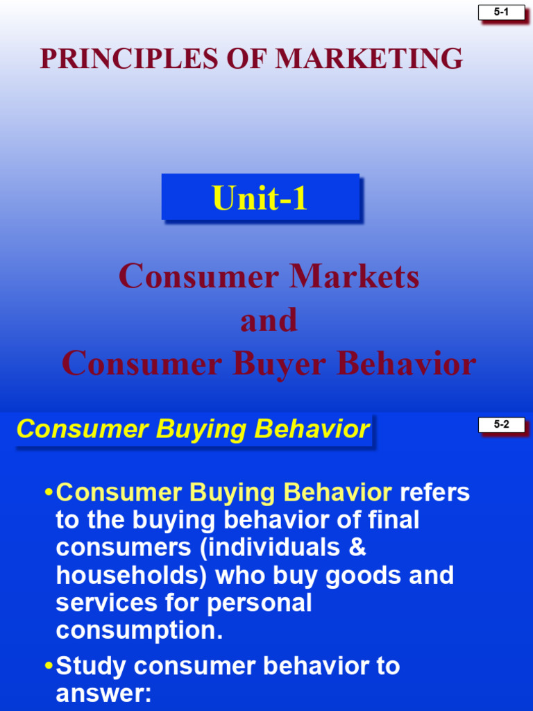 1 Consumer Markets and Consumer Buying Behaviour | PDF | Consumer ...