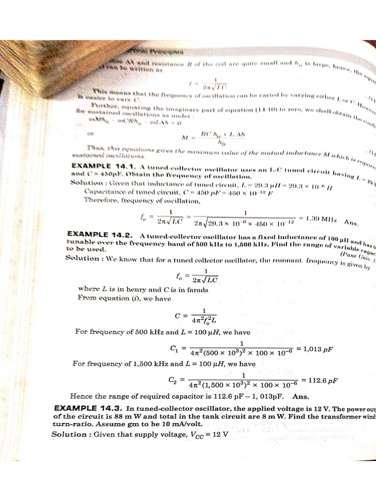 Problem On Oscillator Pdf