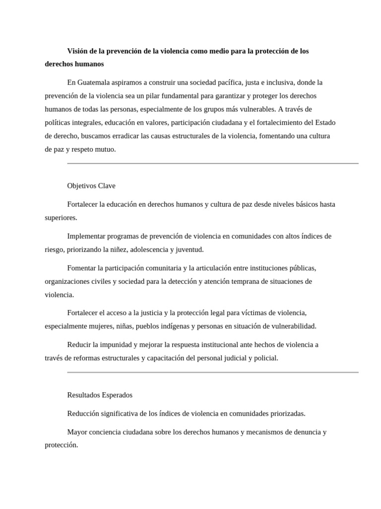 Prevención de la Violencia y Derechos Humanos | PDF | Violencia ...